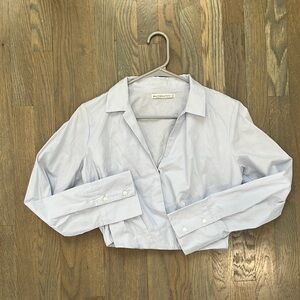 Abercrombie crop dress shirt